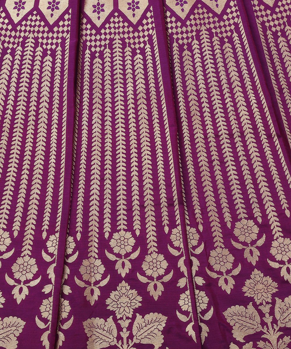 Purple_Handloom_Cutwork_Katan_Silk_Banarasi_Lehenga_With_Floral_Design_WeaverStory_05