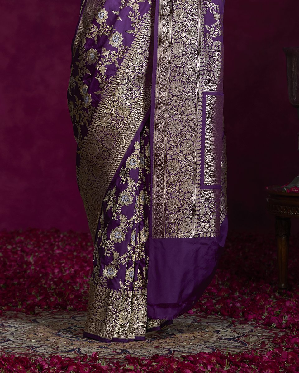 Purple_Handloom_Kadhwa_Banarasi_Saree_in_Katan_Silk_with_Floral_Jaal_WeaverStory_04