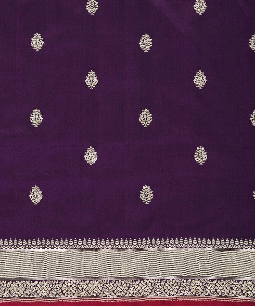 Purple_Handloom_Kadhwa_Booti_Banarasi_Dupatta_with_Wine_Selvedge_WeaverStory_03