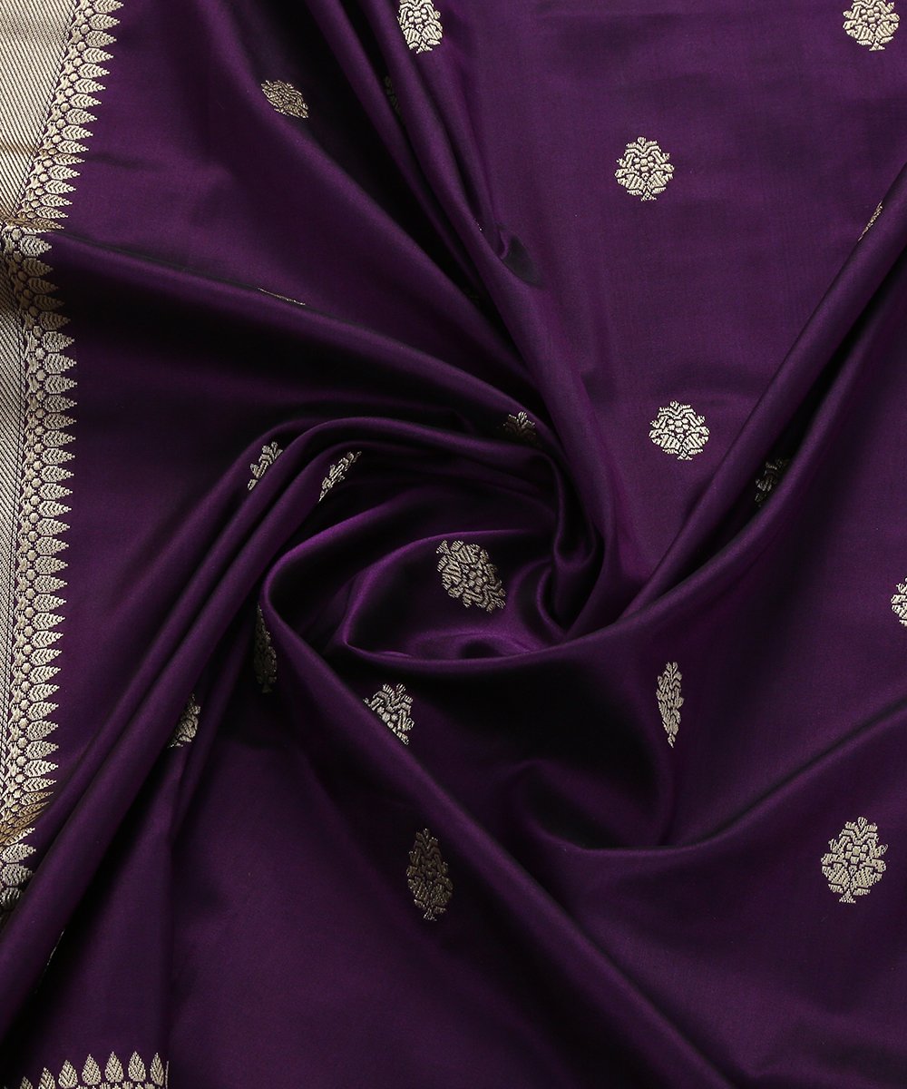 Purple_Handloom_Kadhwa_Booti_Banarasi_Dupatta_with_Wine_Selvedge_WeaverStory_06
