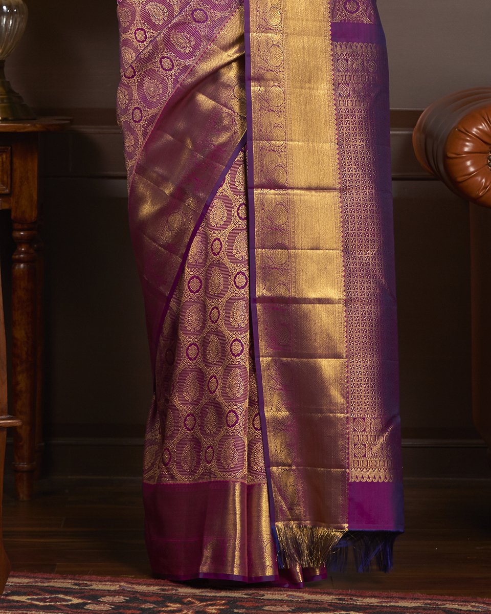 Purple_Handloom_Kanjivaram_Silk_Saree_with_Gold_Zari_Weave_WeaverStory_04