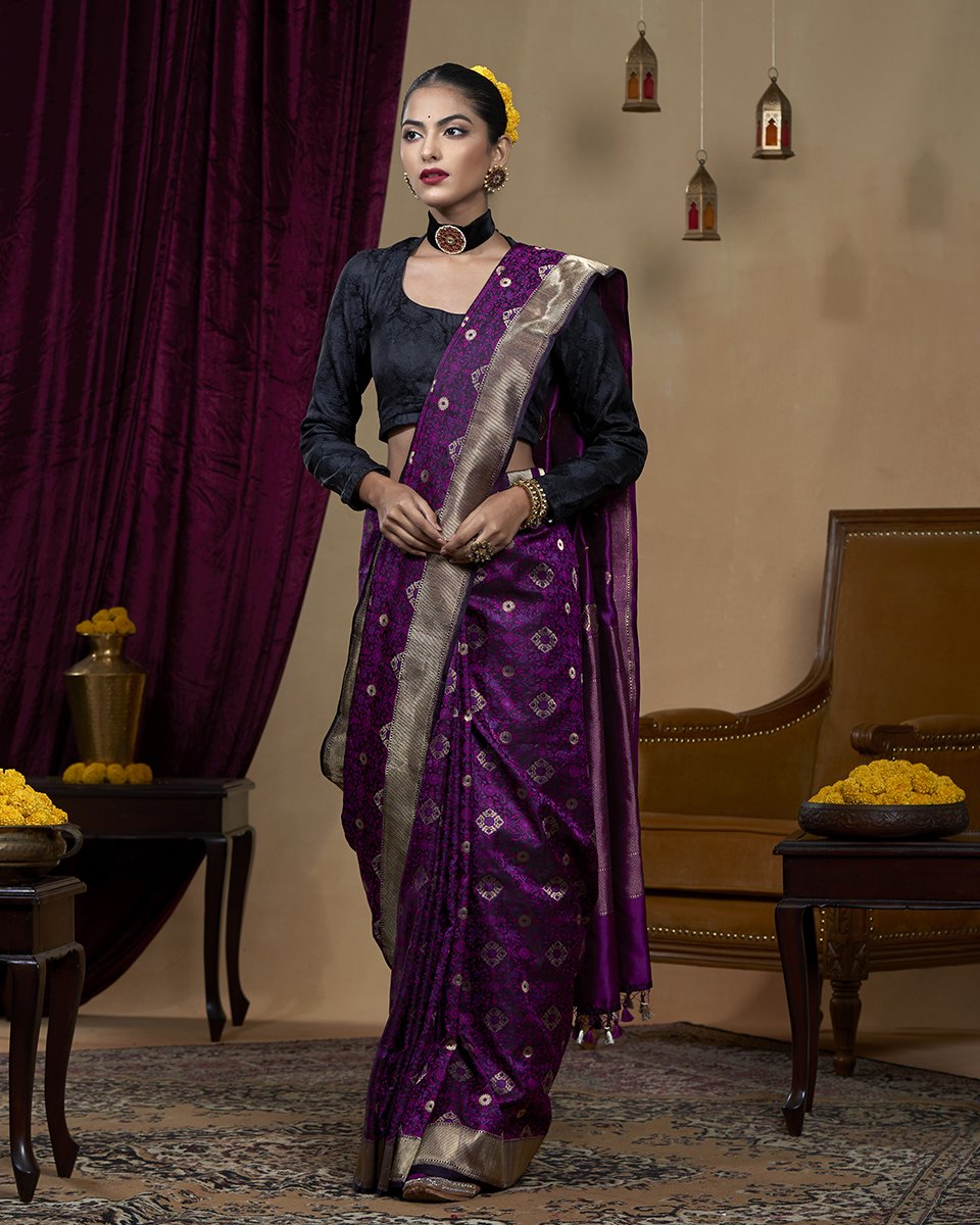 Purple_Handloom_Pure_Katan_Silk_Tanchoi_Banarasi_Saree_with_Zari_Motifs_WeaverStory_02