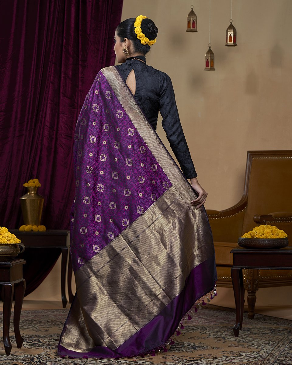 Purple_Handloom_Pure_Katan_Silk_Tanchoi_Banarasi_Saree_with_Zari_Motifs_WeaverStory_03