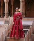 Vermillion_Red_Raw_Silk_Zardozi_Lehenga_With_Embroidered_Blouse_And_Organza_Dupatta_In_Zardozi_Work_WeaverStory_01
