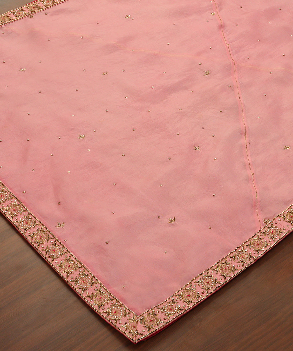 Baby_Pink_Handloom_Pure_Organza_Dupatta_With_Zardozi_Tissue_Finished_Borders_WeaverStory_03