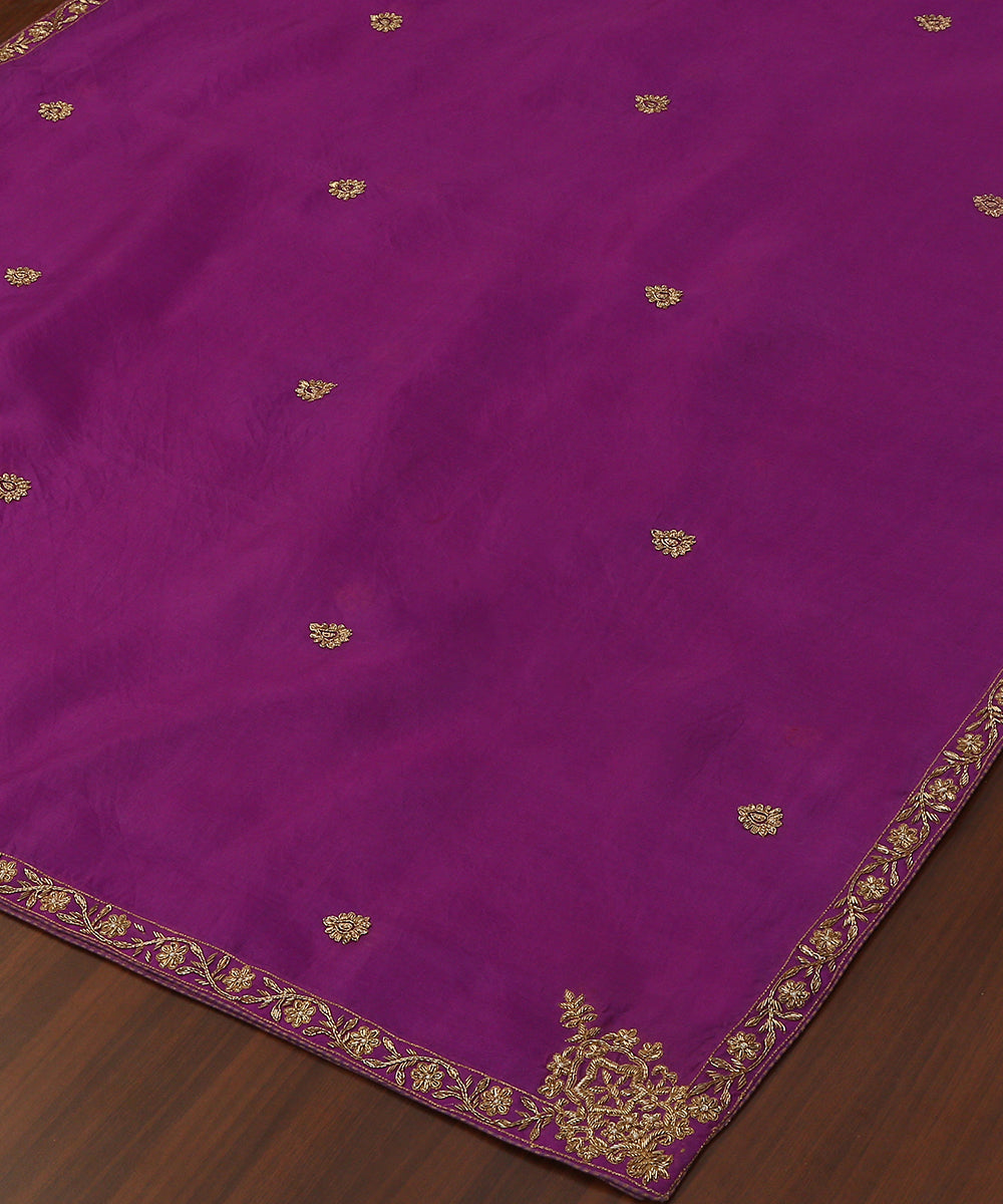 Purple_Handloom_Organza_Dupatta_With_Hand_Embroidered_Zardozi_Work___WeaverStory_03