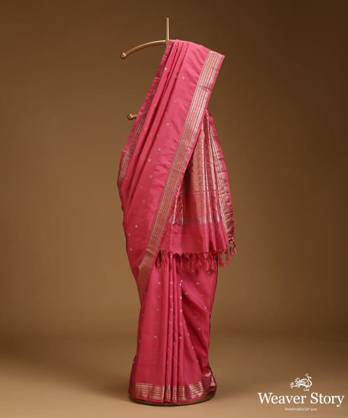 Rose_Pink_Pure_Mulberry_Silk_With_Floral_Motifs_Woven_In_Gold_And_Silver_Zari_And_Paisleys_On_Pallu_WeaverStory_01