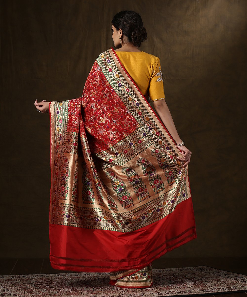 Red_Handloom_Katan_Silk_Banarasi_Patola_Saree_with_Meenakari_Design_WeaverStory_03