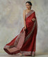 Maroon_Red_Handloom_Organza_Saree_with_Hand_Appliqued_Sozni_Needle_Work_Border_WeaverStory_01