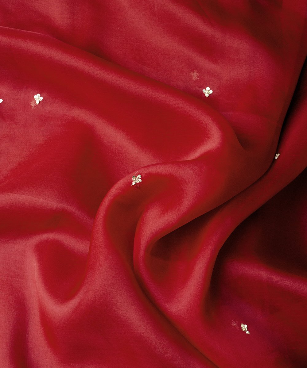 Red_Handloom_Organza_Zardozi_Hand_Embroidery_Scalloped_Border_Dupatta_WeaverStory_06