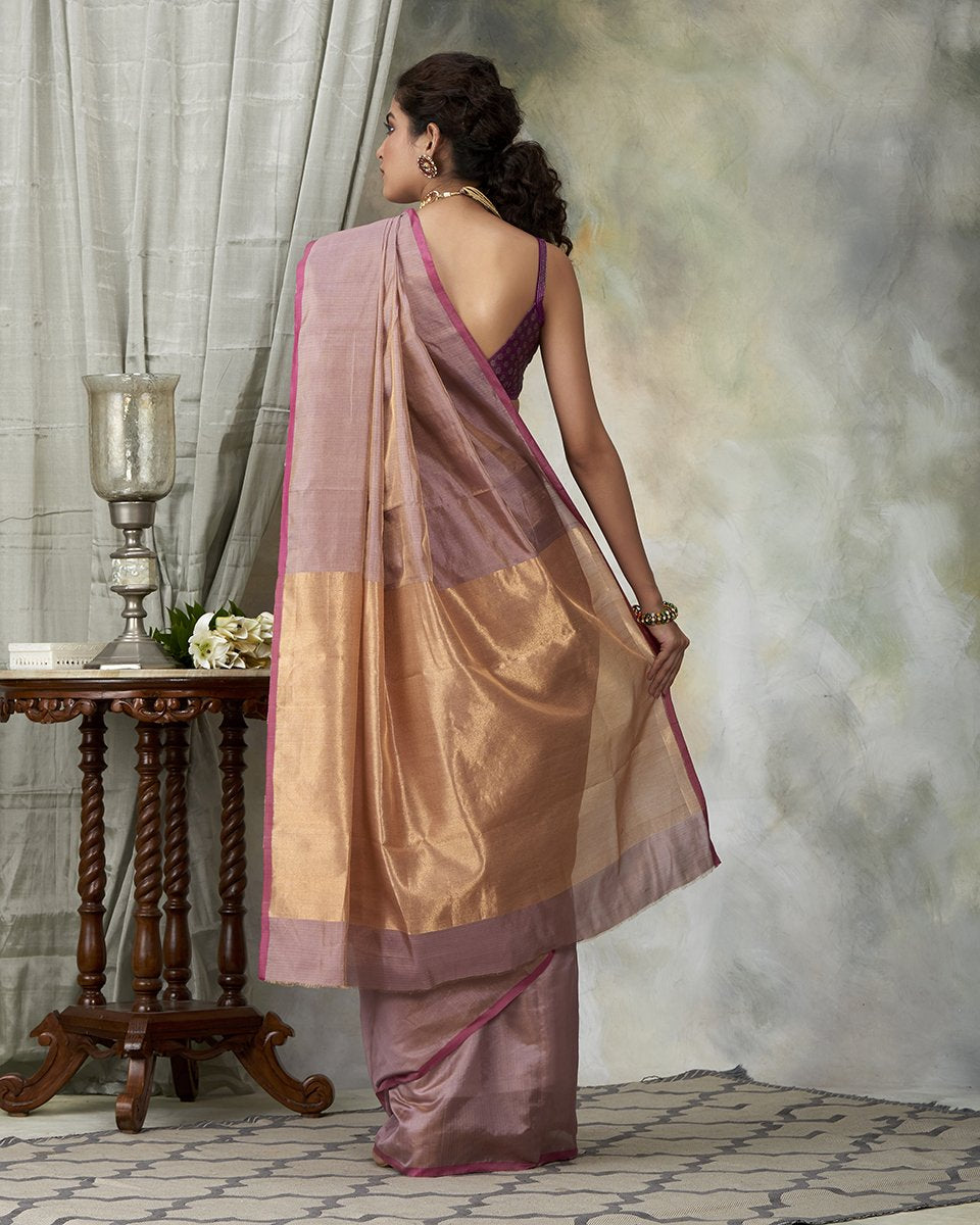 Old_Rose_Handloom_Chanderi_Cotton_Tissue_Saree_with_Zari_Border_WeaverStory_03