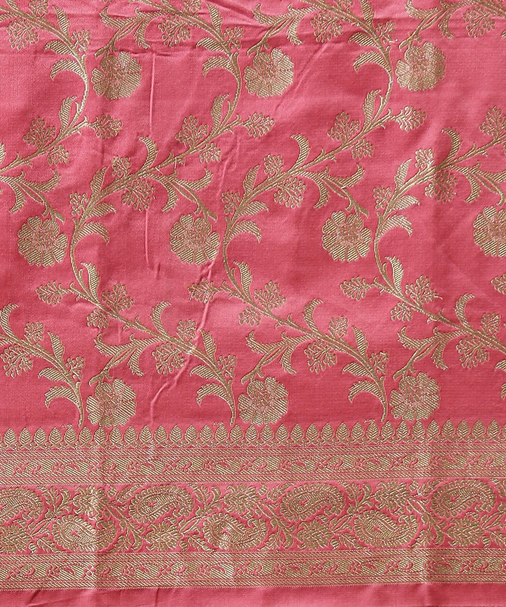 Rose_Pink_Handloom_Pure_Satin_Silk_Banarasi_Saree_with_Floral_Patterned_Blouse_WeaverStory_05