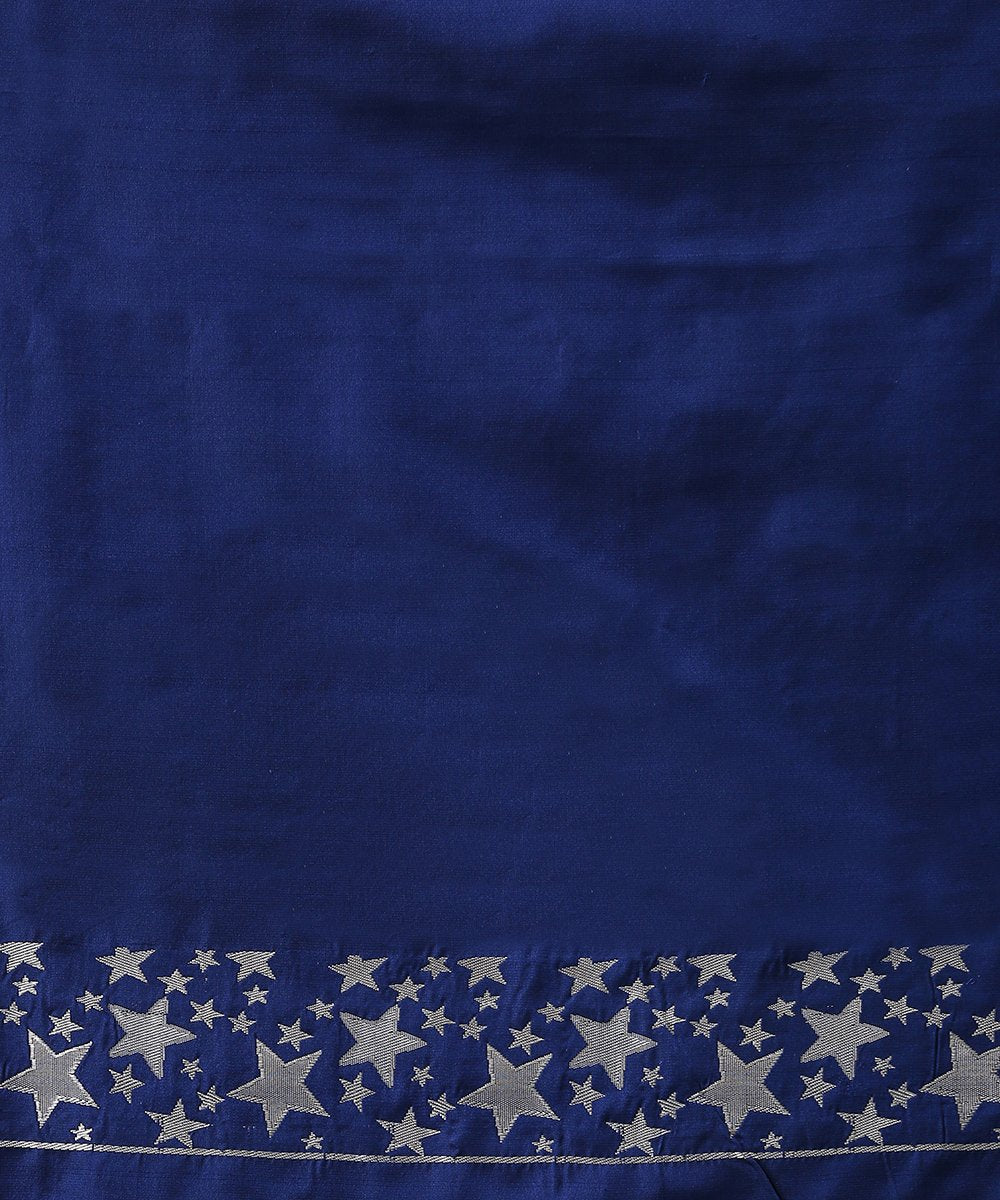 Royal_Blue_Handloom_Pure_Katan_Silk_Tanchoi_Banarasi_Saree_with_Star_Motifs_WeaverStory_05