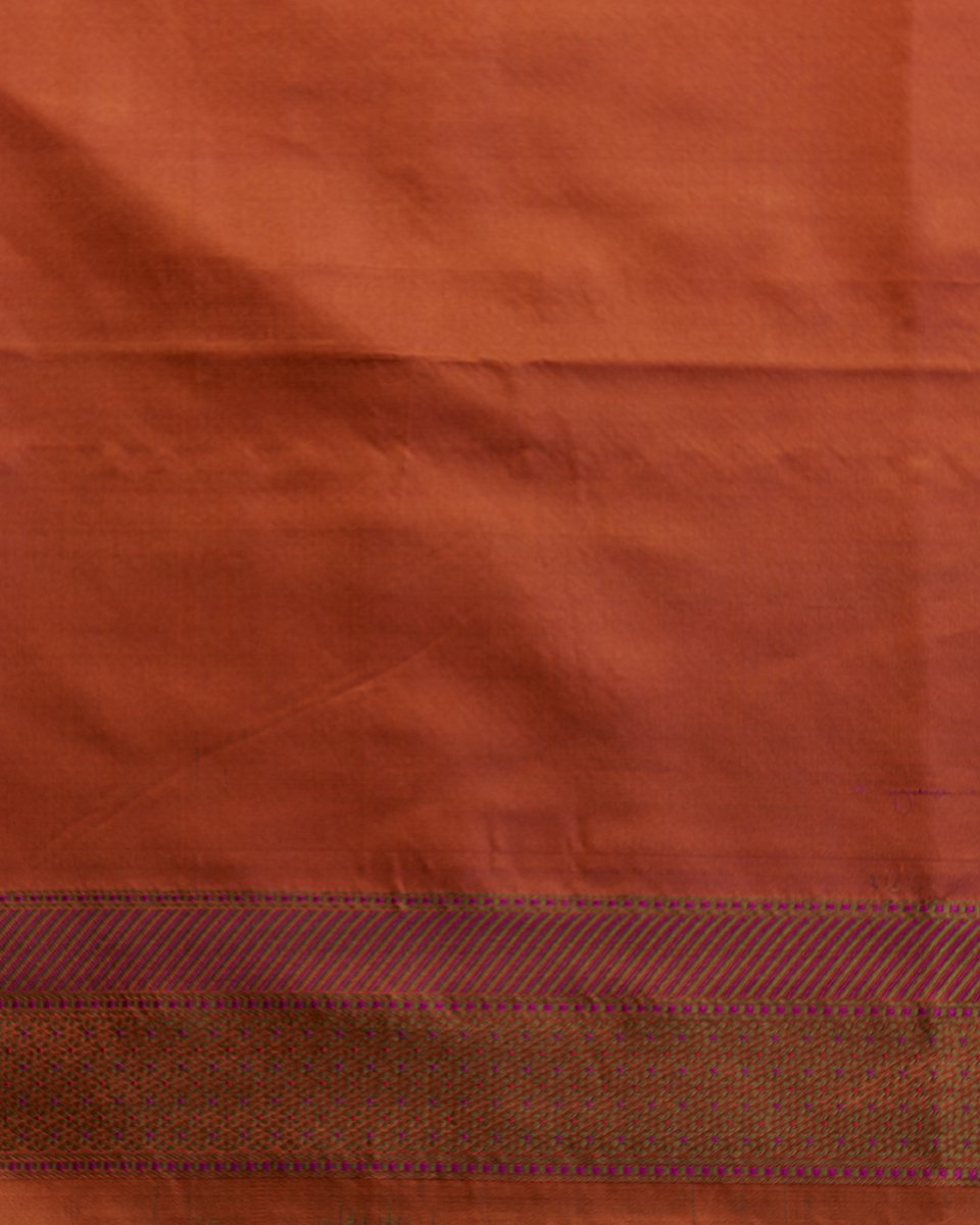 Rust_And_Pink_Handloom_Pashmina_Jamawar_Pure_Katan_Silk_Banarasi_Saree_With_Green_Reshmi_Border_WeaverStory_05