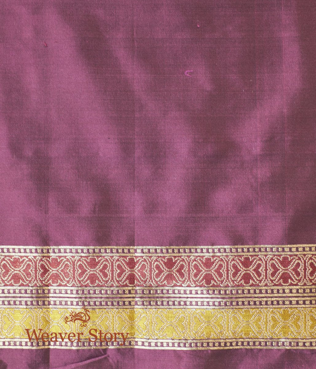 Handloom_Wine_Meenakari_Patola_Saree_with_Kadhwa_Floral_Border_WeaverStory_05