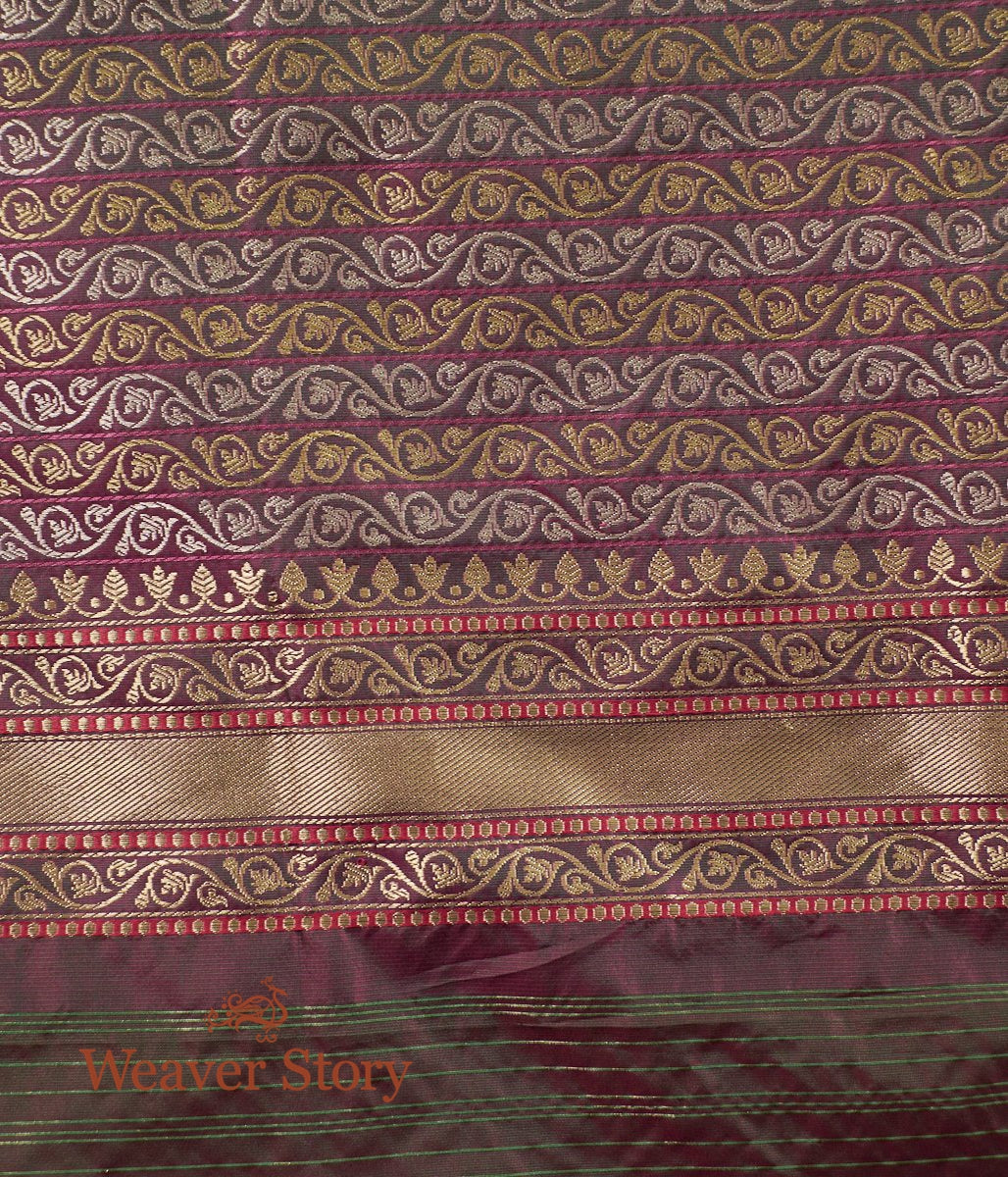 Handwoven_Green_and_Pink_Kadhwa_Boota_Saree_with_Narrow_Border_WeaverStory_05