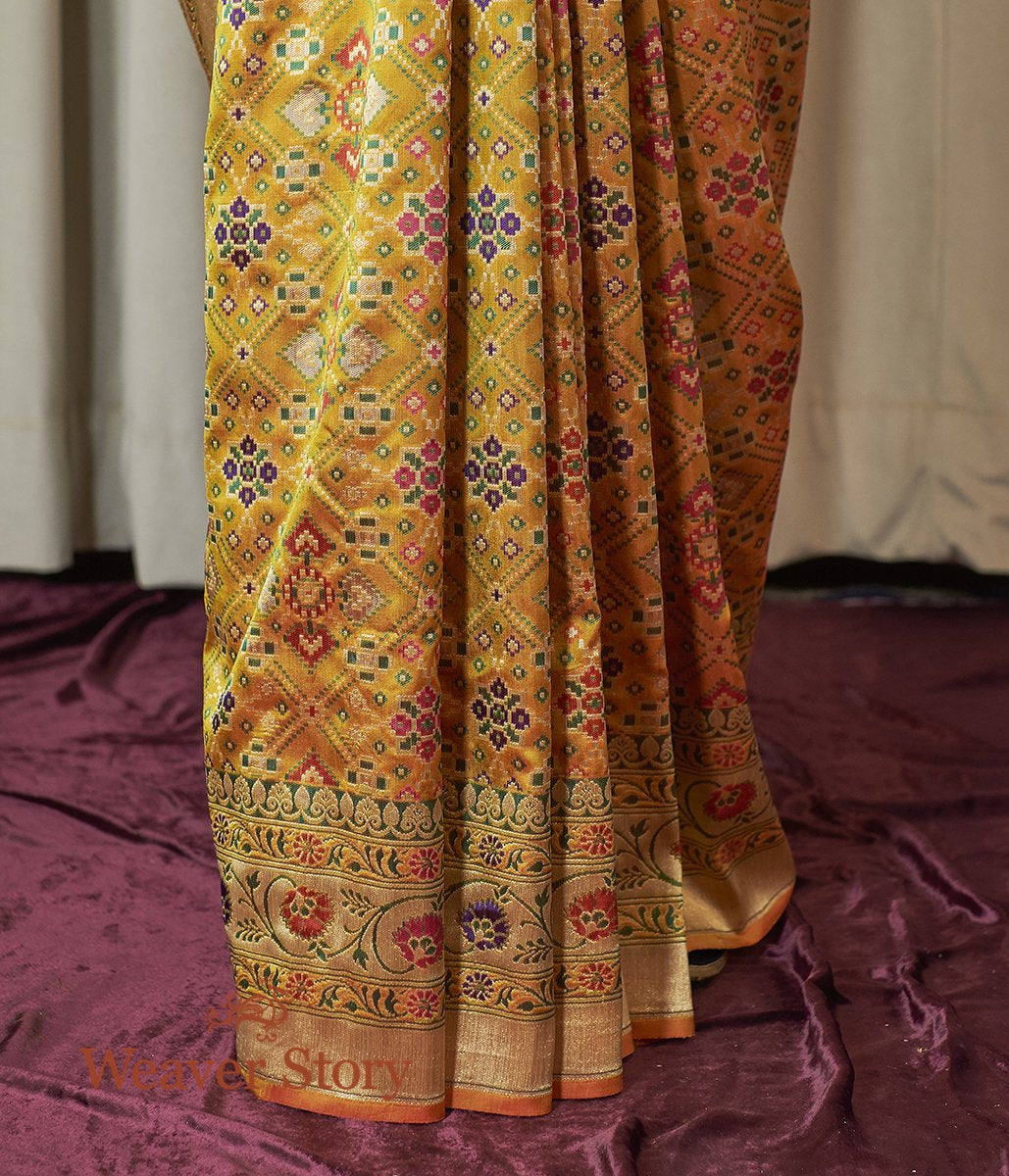 Handwoven_Mustard_Meenakari_Banarasi_Patola_Saree_WeaverStory_04