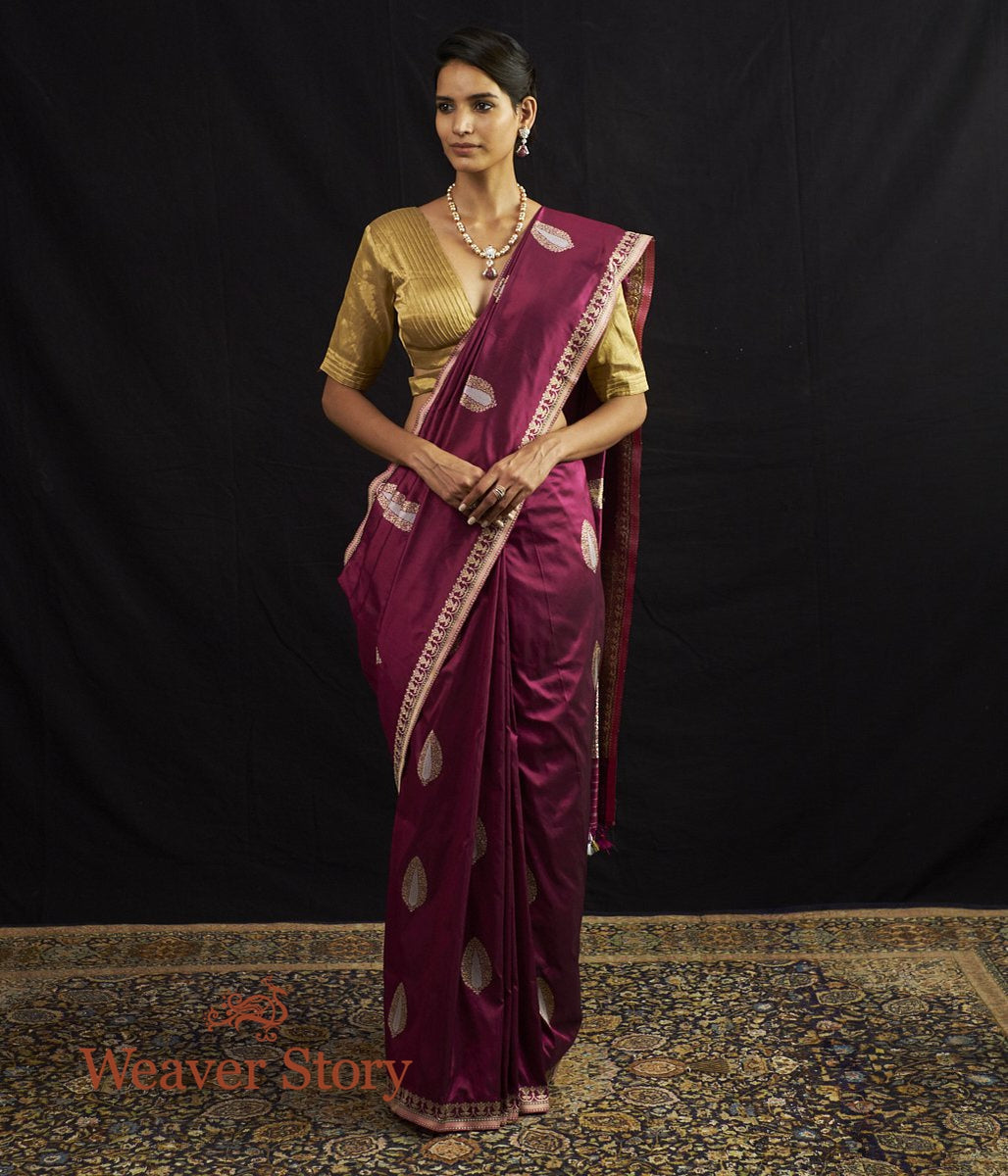 Handwoven_Purple_Banarasi_Saree_with_Meenakari_Boota_WeaverStory_02