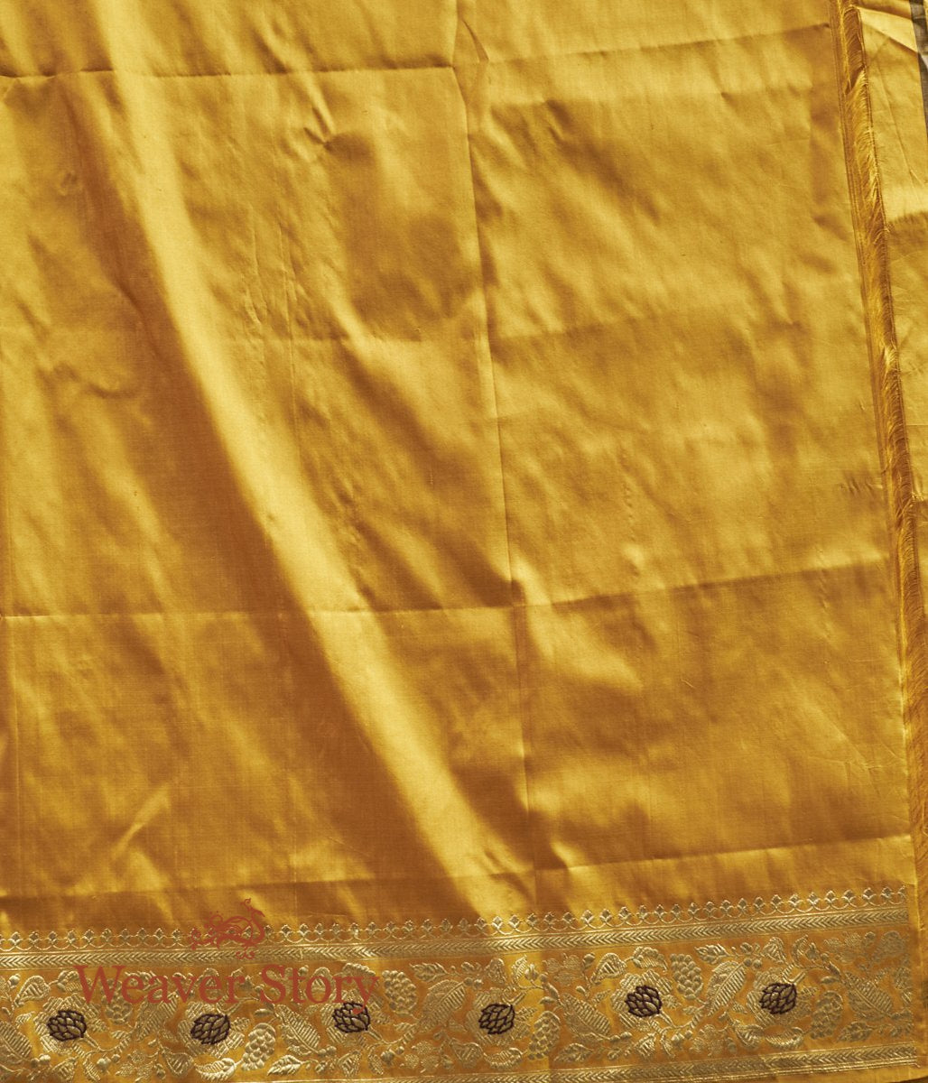 Handloom_Mustard_Katan_Silk_Banarasi_Saree_with_Meenakari_WeaverStory_05