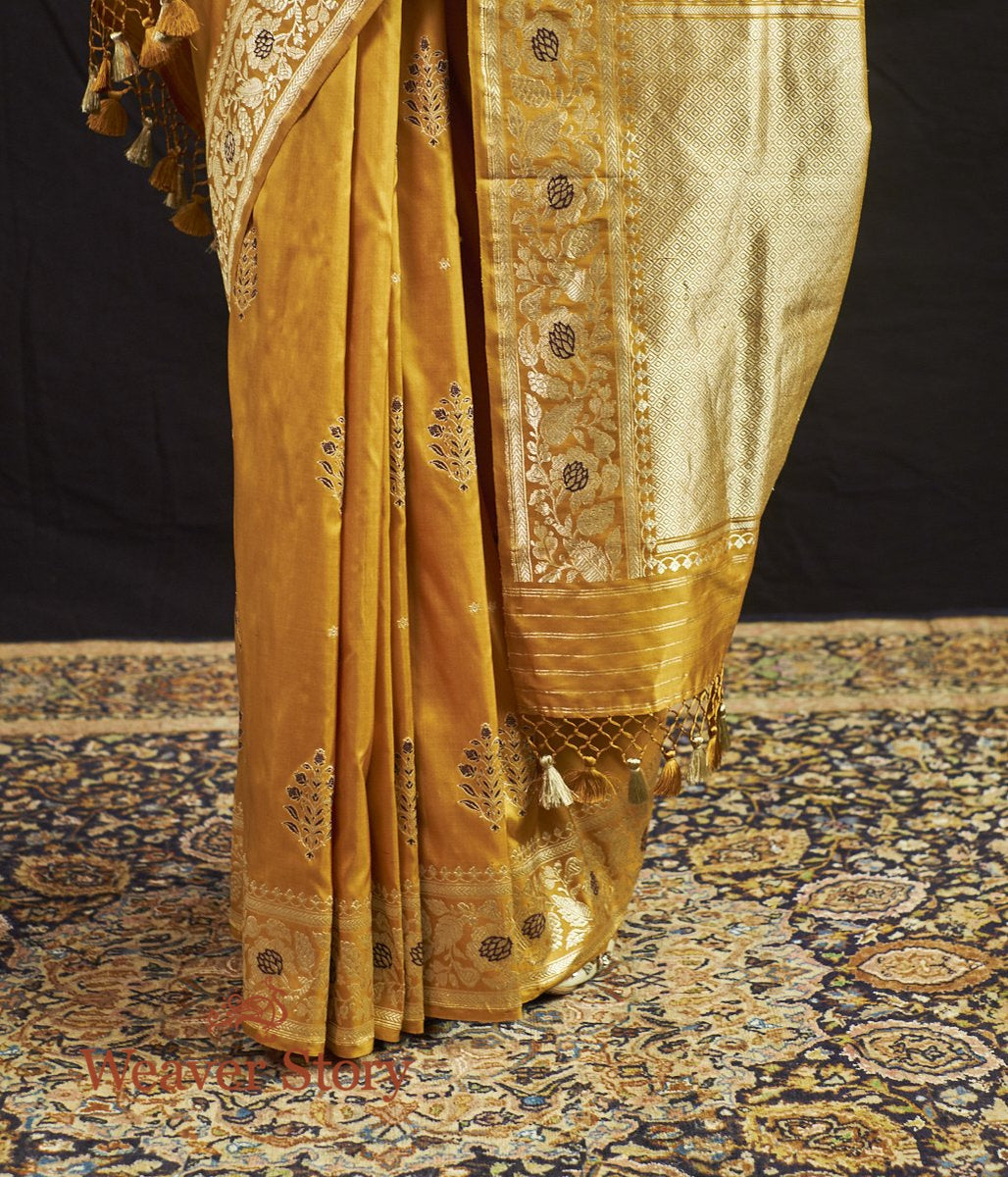 Handloom_Mustard_Katan_Silk_Banarasi_Saree_with_Meenakari_WeaverStory_04