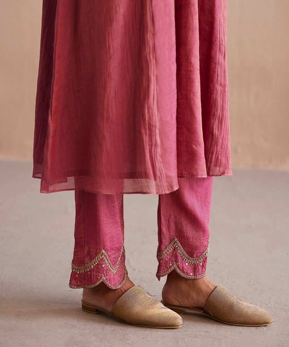 Aayat_Handloom_Rani_Pink_Cotton_Tissue_Suit_Set_With_Pants_And_Organza_Dupatta_WeaverStory_08