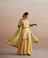 Zehenaseeb_Handloom_Off_White_Cotton_Tissue_Top_With_Gharara_And_Organza_Cape_WeaverStory_01