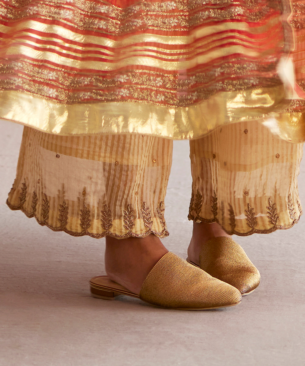 Nayaab_Handloom_Rust_Orange_Organza_Angrakha_With_Cotton_Tissue_Pants_And_Gota_Work_Dupatta_WeaverStory_07