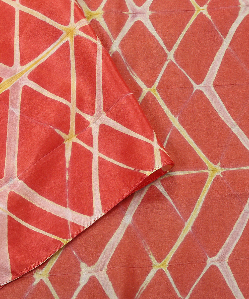 Handloom_Orange_Pure_Mulberry_Silk_Stole_Clamp_Dyed_with_Mustard_Stripes_WeaverStory_04