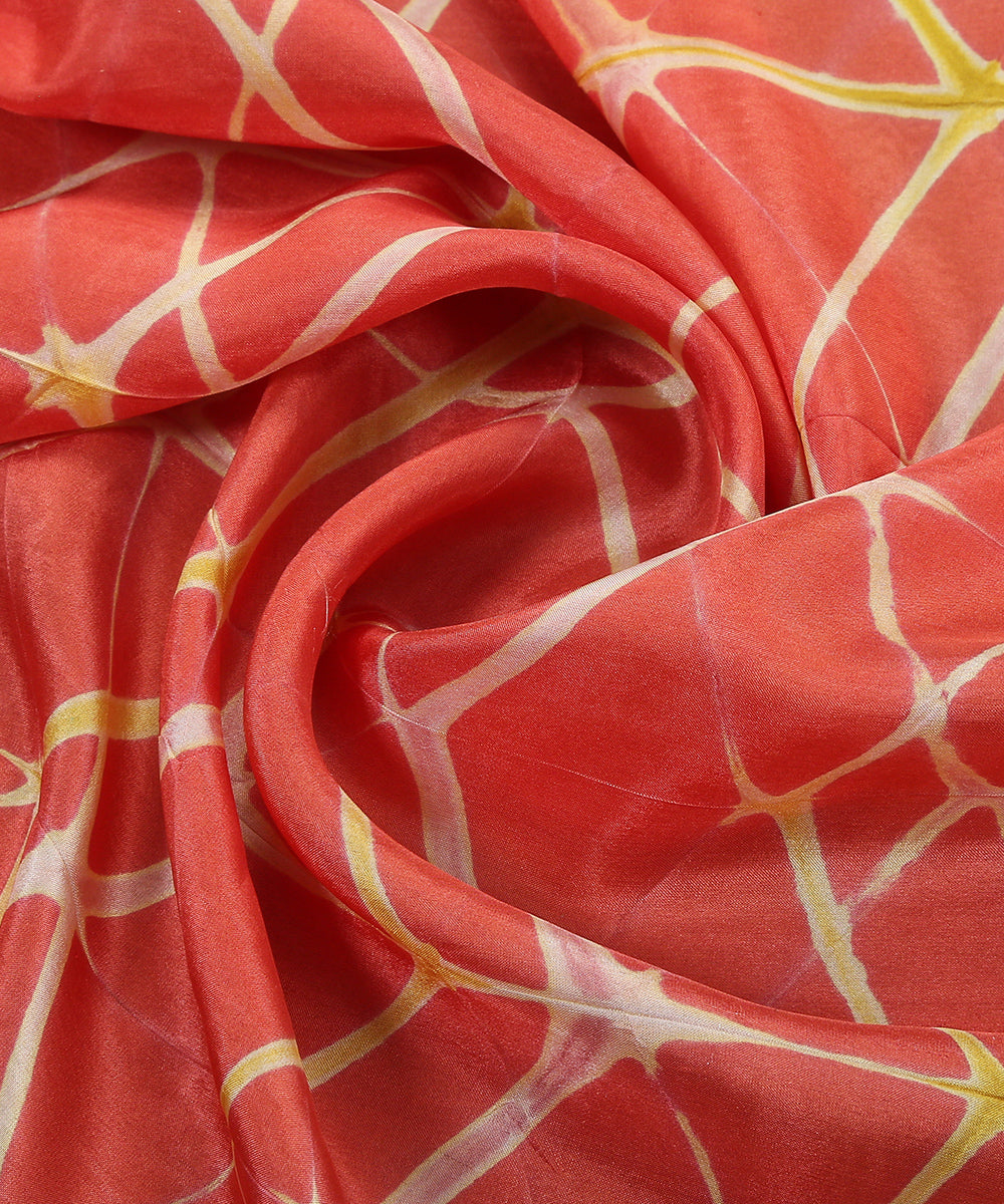 Handloom_Orange_Pure_Mulberry_Silk_Stole_Clamp_Dyed_with_Mustard_Stripes_WeaverStory_05