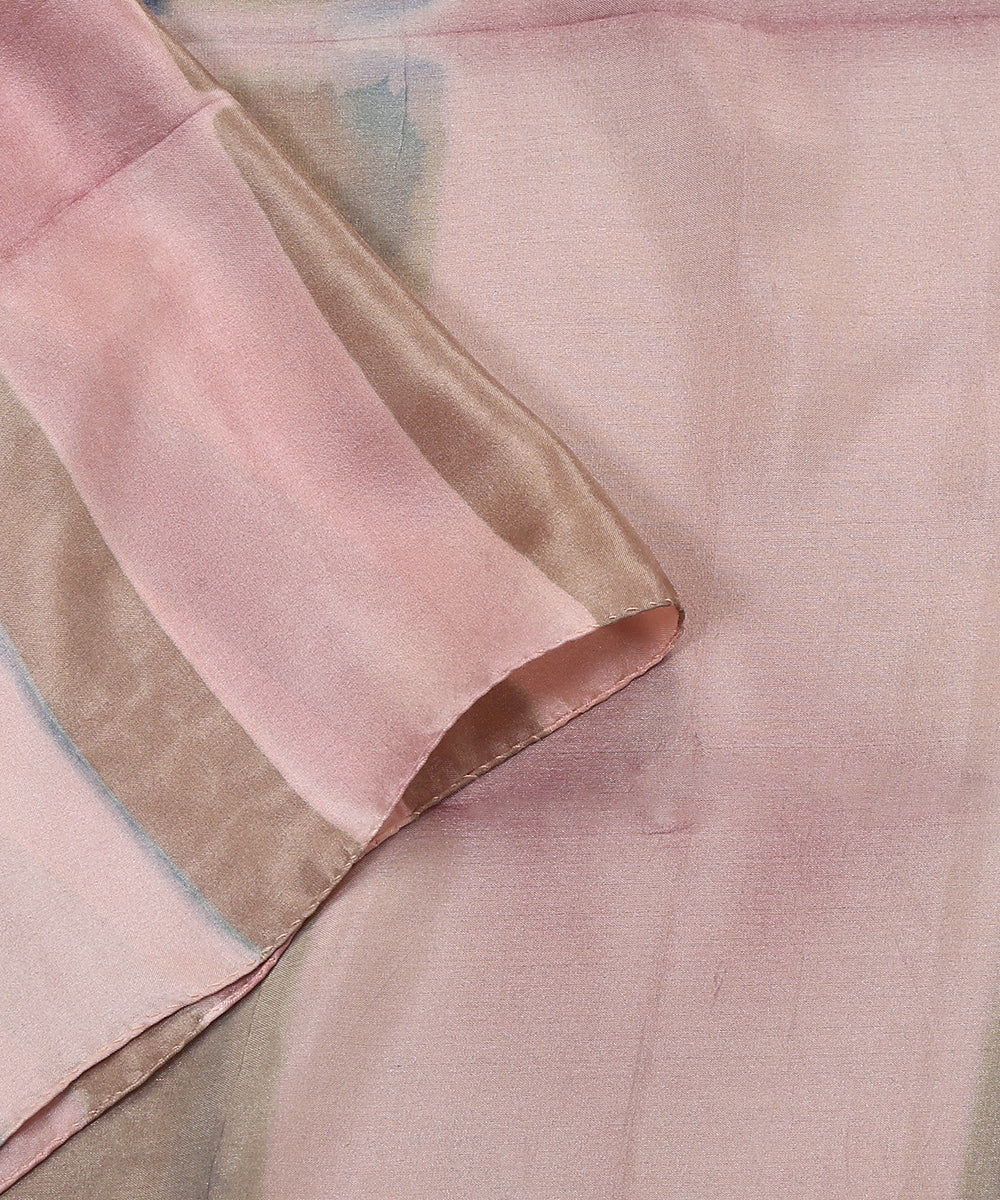 Handloom_Soft_PInk_Mulberry_Silk_Stole_Clamp_Dyed_with_Blue_Stripes_WeaverStory_04