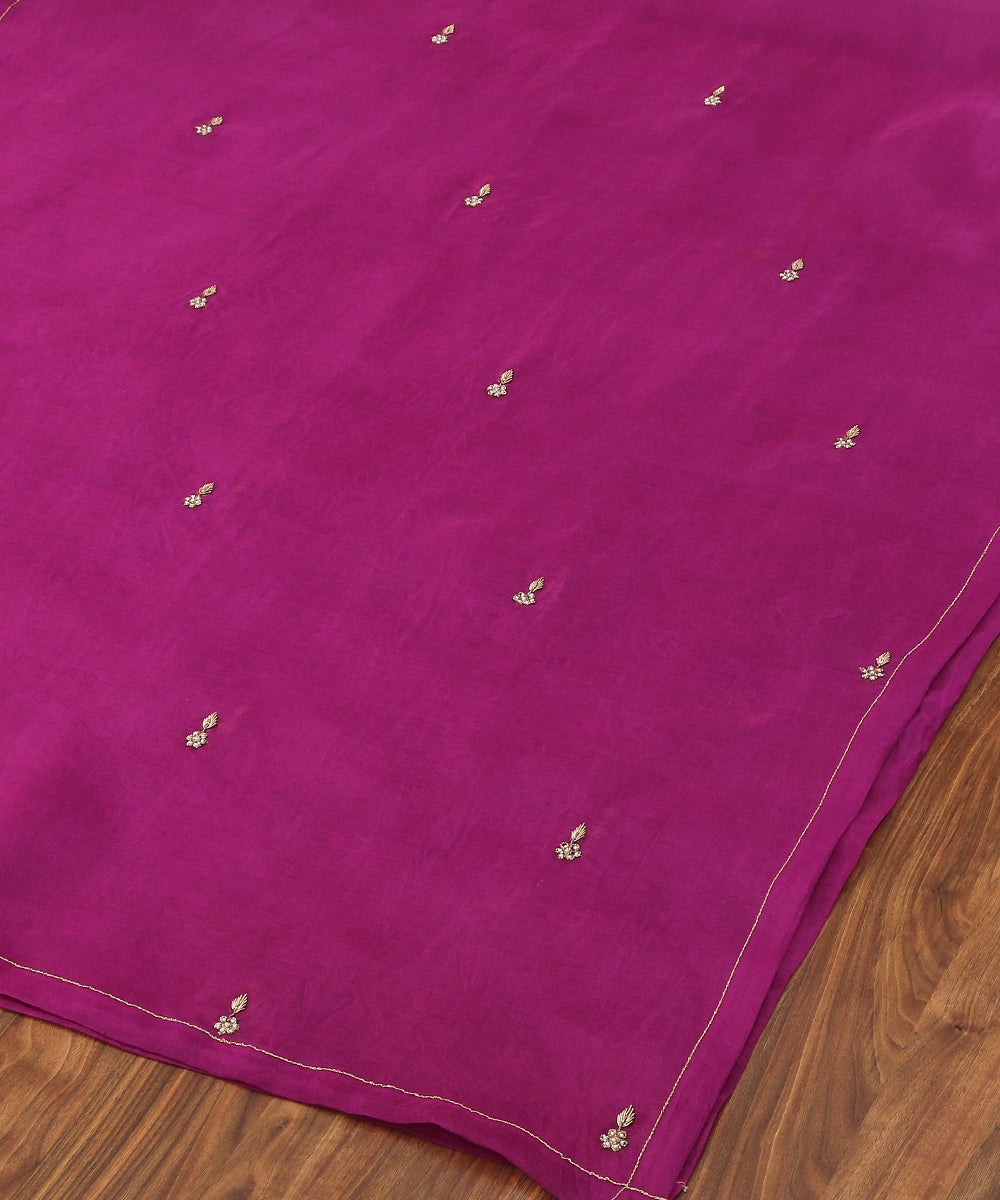 Purple_Hand_Embroidered_Organza_Dupatta_with_Zardozi_Booti_WeaverStory_03