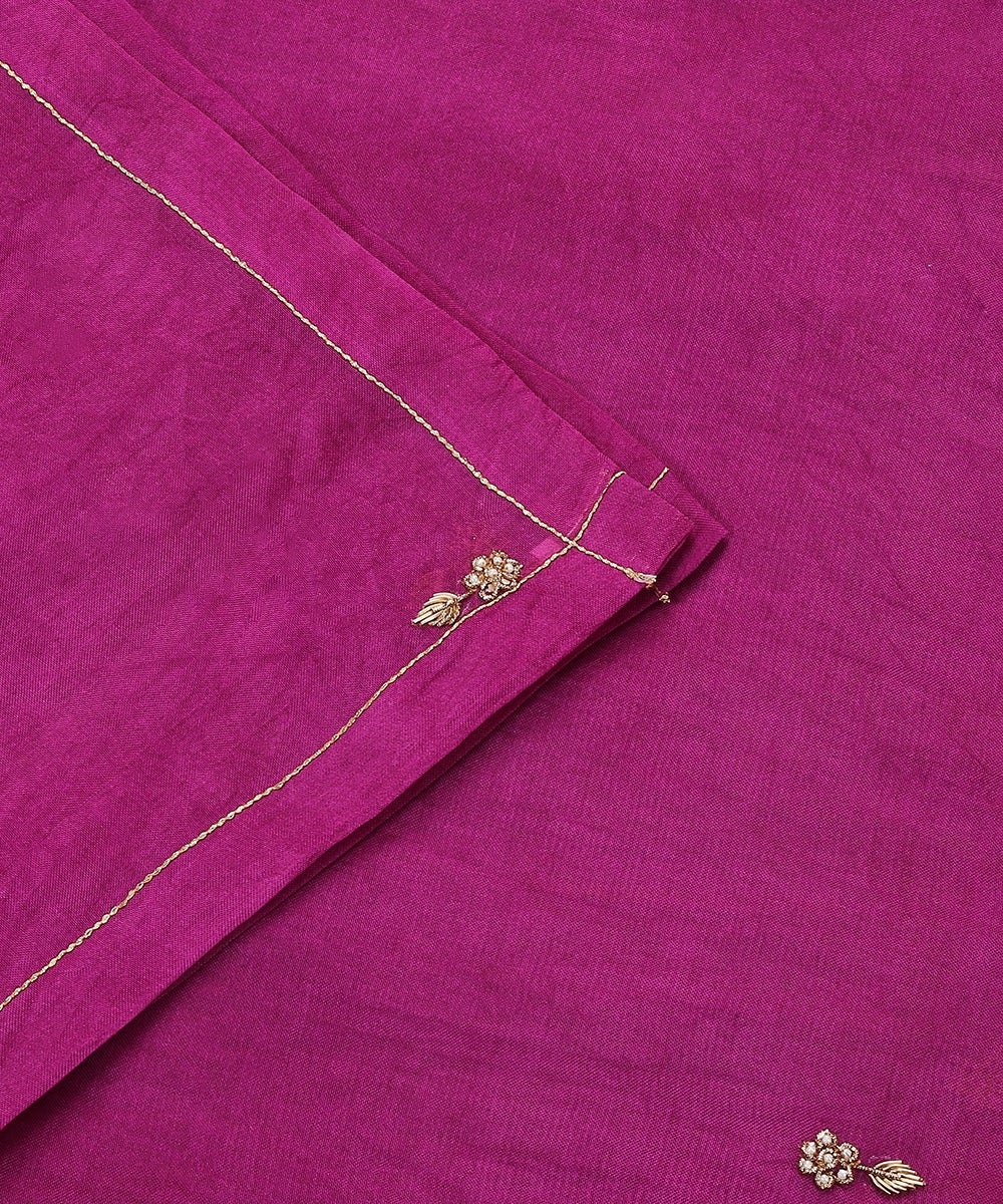 Purple_Hand_Embroidered_Organza_Dupatta_with_Zardozi_Booti_WeaverStory_04