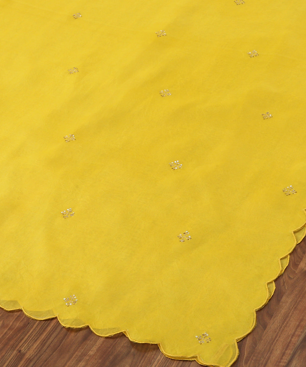 Yellow_Hand_Embroidered_Organza_Dupatta_with_Zardozi_Scalloped_Border_WeaverStory_02