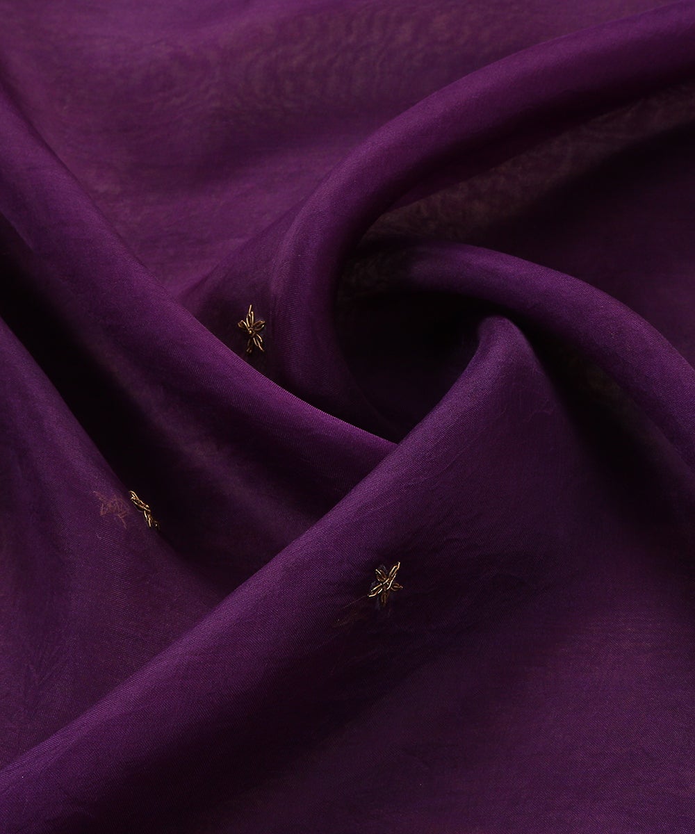 Dark_Purple_Hand_Embroidered_Organza_Dupatta_with_Zardozi_Booti_WeaverStory_05