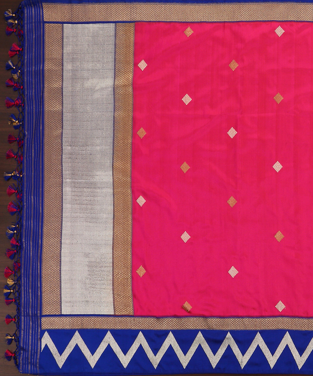 Handloom_Magenta_And_Royal_Blue_Pure_Katan_Silk_Banarasi_Suit_Set_WeaverStory_02