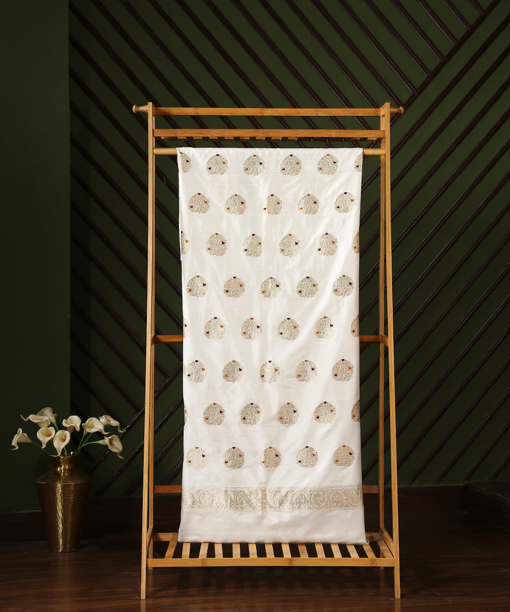 White_Handloom_Dyeable_Banarasi_Katan_Silk_Kurta_Fabric_WeaverStory_01