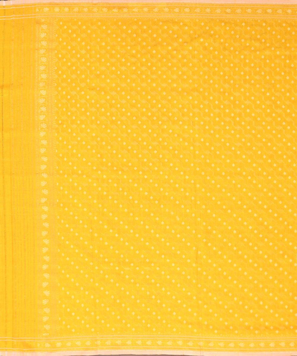 Yellow_Handloom_Jamdani_Banarasi_Suit_Set_Handspun_Cotton_Twisted_with_Katan_Silk_WeaverStory_02