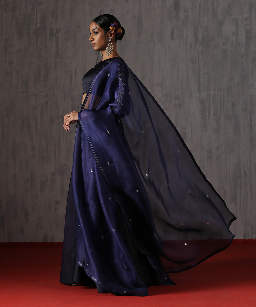 Handwoven_organza_dupatta_in_blue_with_zardozi_hand_embroidered_motifs_WeaverStory_01