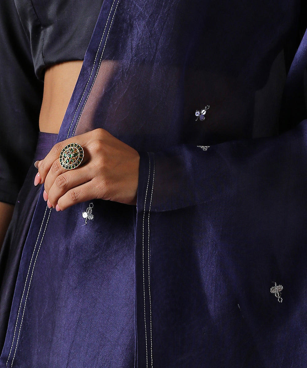 Handwoven_organza_dupatta_in_blue_with_zardozi_hand_embroidered_motifs_WeaverStory_03