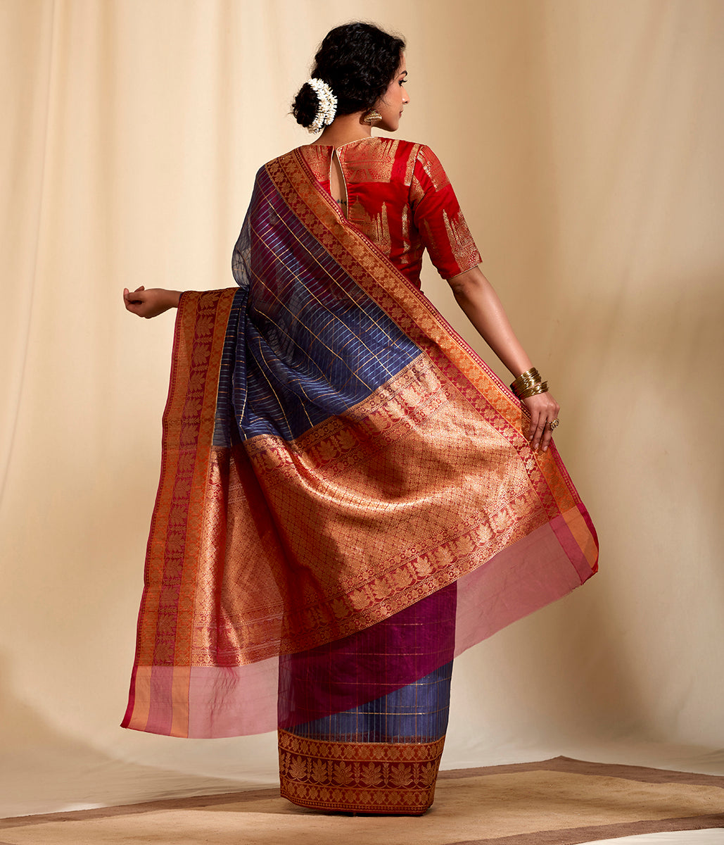 Handloom_Kora_Silk_Banarasi_Saree_with_kadhiyal_Border_WeaverStory_03