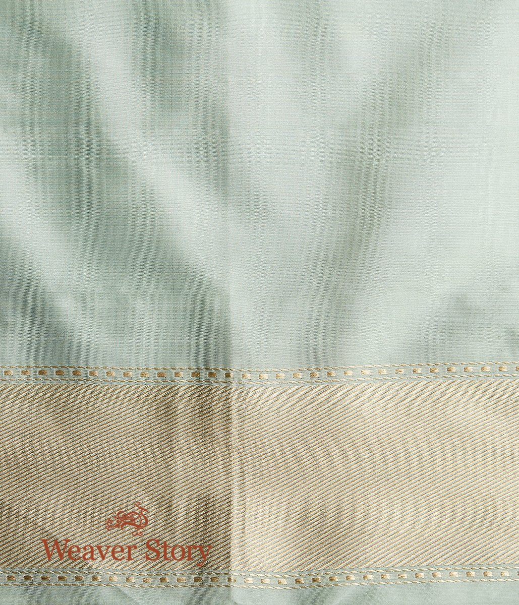 Handloom_Sea_Green_Sona_Rupa_Banarasi_with_Kadhwa_Boota_WeaverStory_05