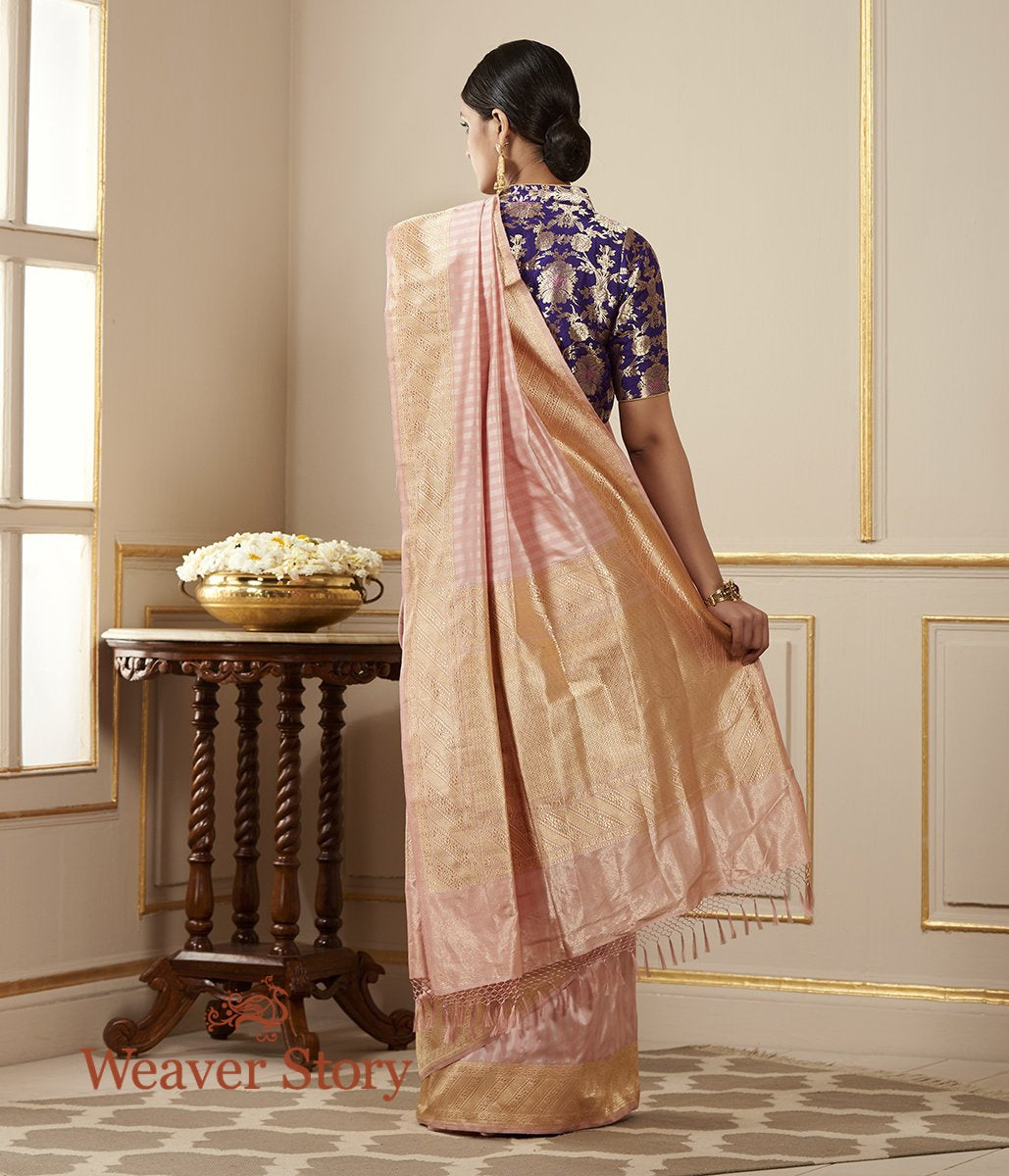 Handloom_Blush_Pink_Self_Stripes_Saree_with_Diagonal_Border_WeaverStory_03
