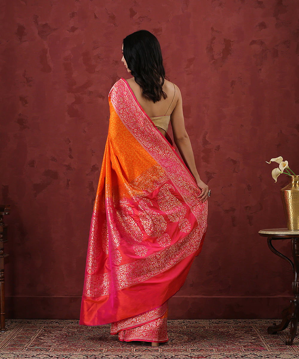 Handloom_Orange_Pure_Katan_Silk_Tanchoi_Banarasi_Saree_With_Zari_Border_WeaverStory_03