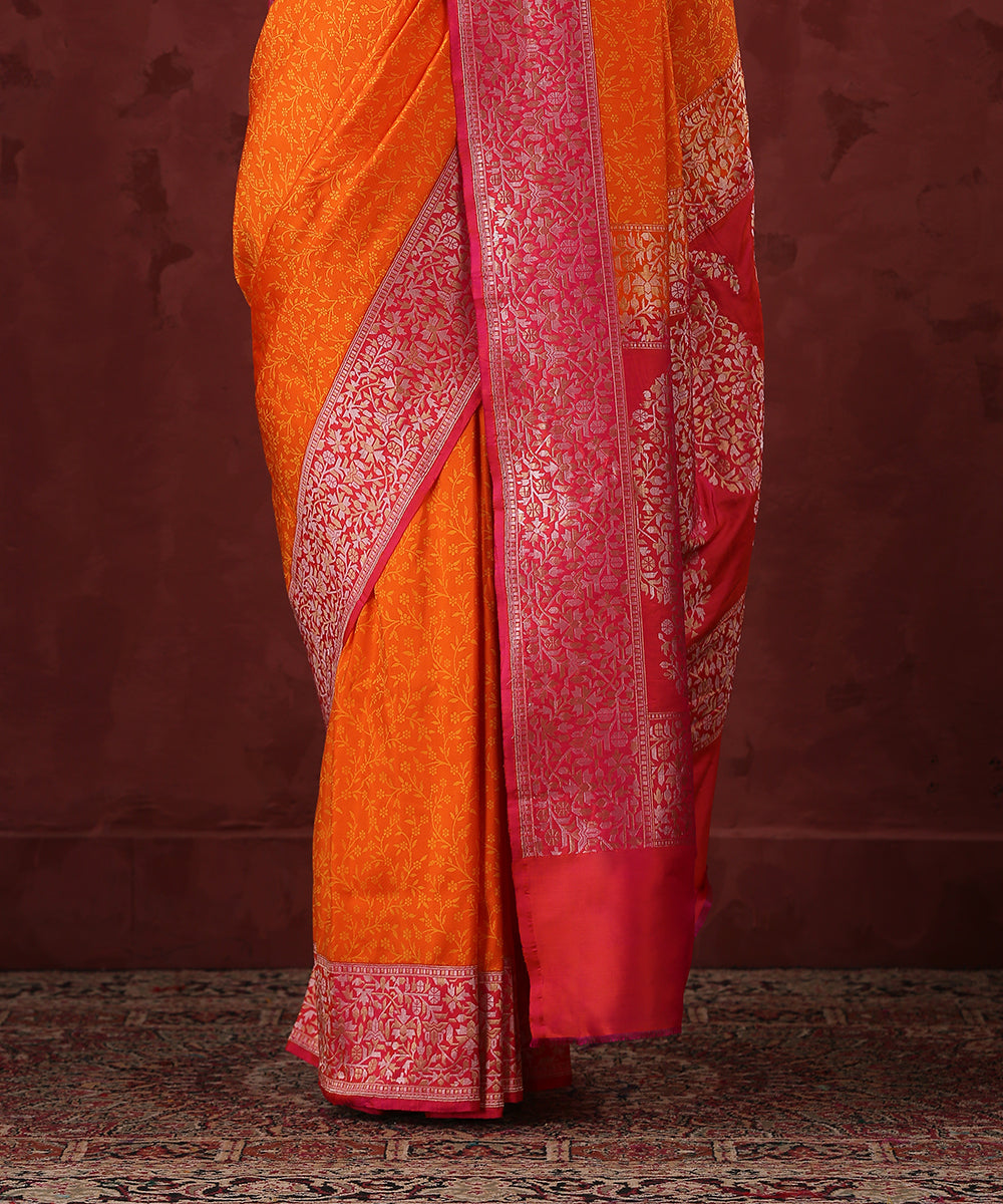 Handloom_Orange_Pure_Katan_Silk_Tanchoi_Banarasi_Saree_With_Zari_Border_WeaverStory_04