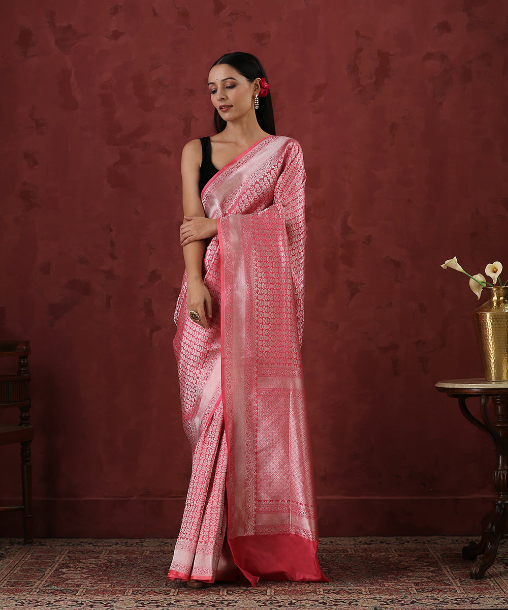 Candy_Pink_Handloom_Pure_Katan_Silk_Kimkhab_Banarasi_Saree_With_Silver_Zari_WeaverStory_02