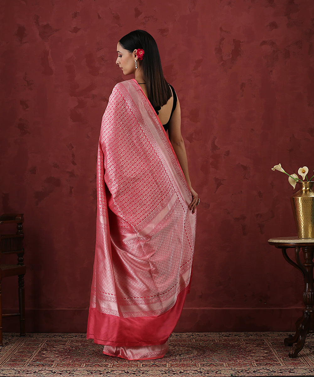 Candy_Pink_Handloom_Pure_Katan_Silk_Kimkhab_Banarasi_Saree_With_Silver_Zari_WeaverStory_03