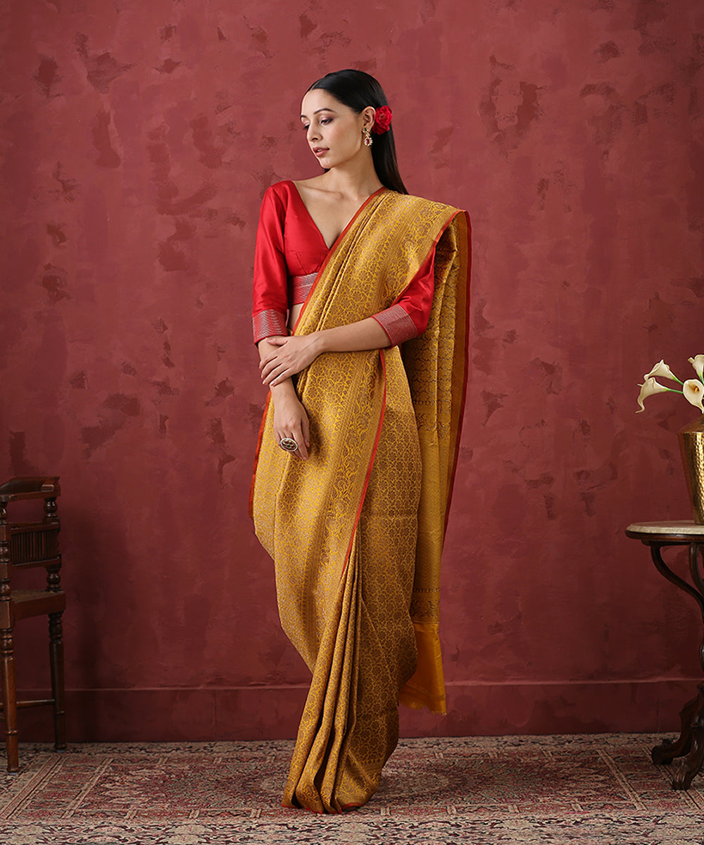 Mustard_Handloom_Pure_Katan_Silk_Kimkhab_Banarasi_Saree_With_Antique_Zari_WeaverStory_02