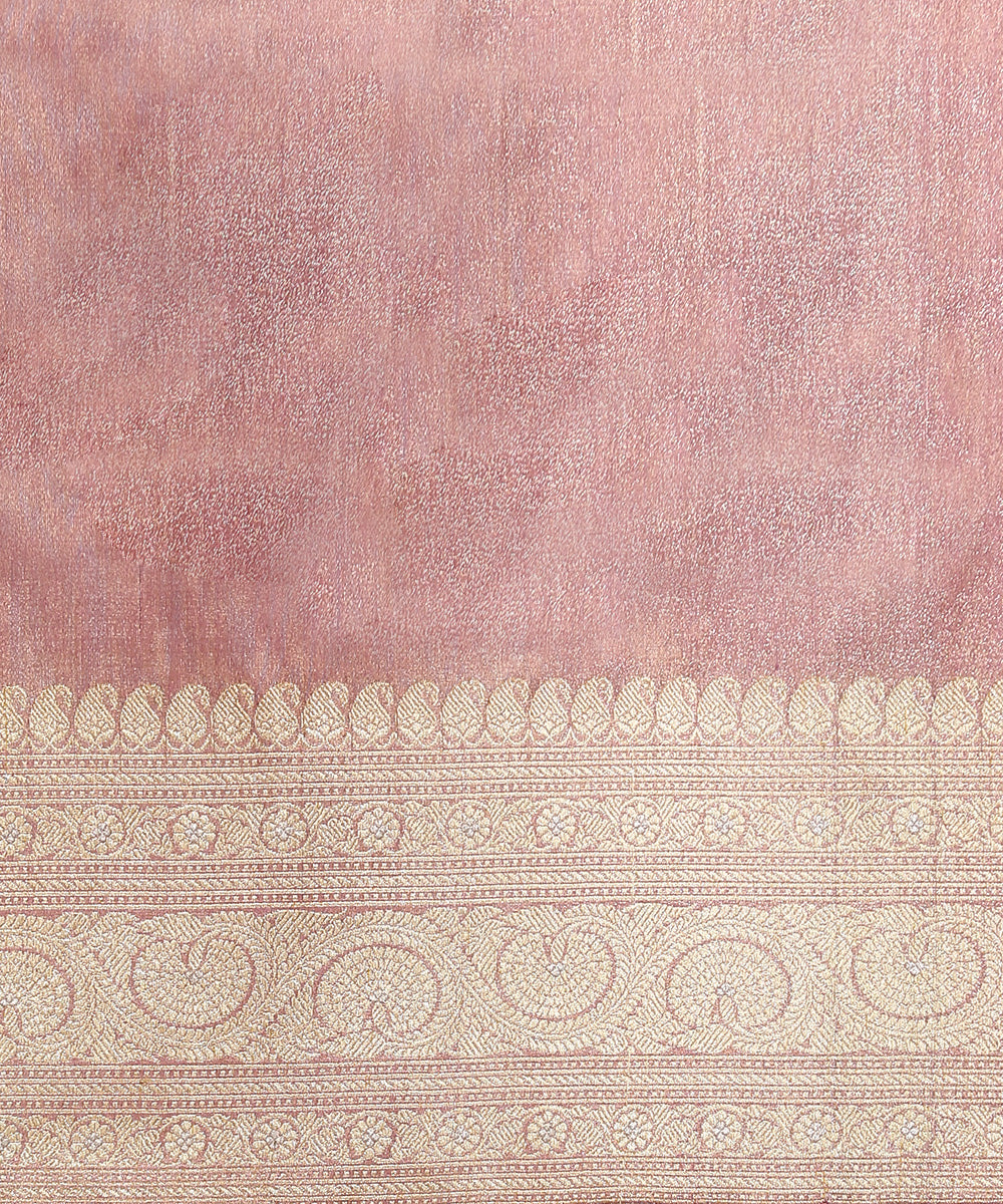 Pink_Handloom_Silk_Tissue_Banarasi_Saree_With_Silver_Meenakari_and_Kadhwa_Booti_WeaverStory_05
