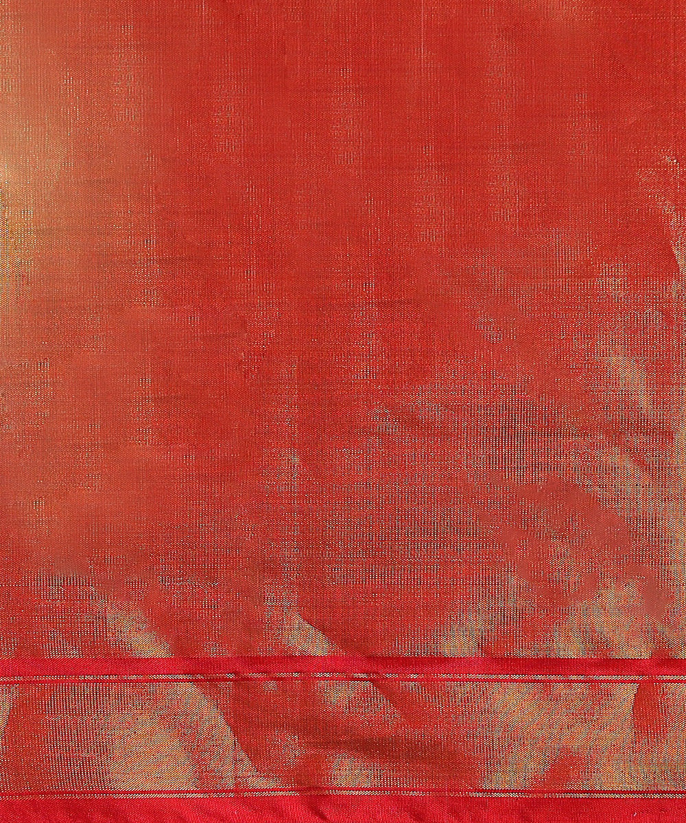 Handloom_Green_Pure_Mulberry_Silk_And_Tissue_Patola_Saree_With_Red_Pallu_WeaverStory_05