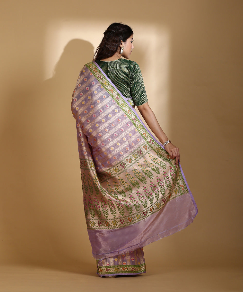 Lavender_Handloom_Silk_Tissue_Banarasi_Saree_With_Meenakari_Satin_Booti_WeaverStory_03